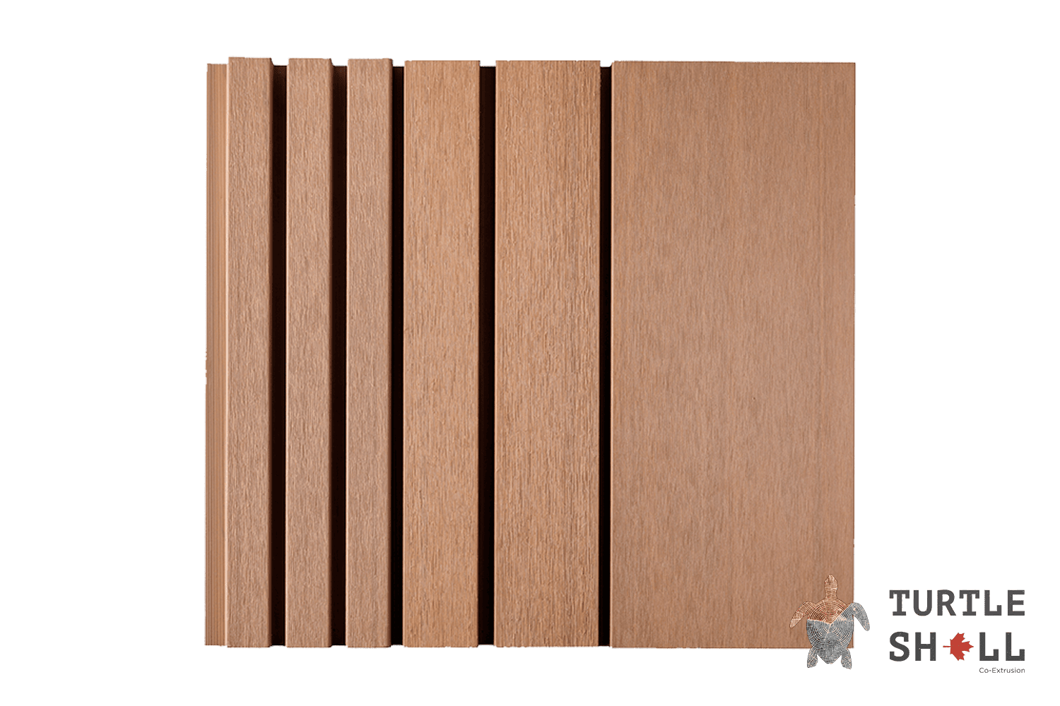 Фасадная (стеновая) реечная панель из дпк Wall Panels Middle Lines, Siberian Pine, Co-Extrusion