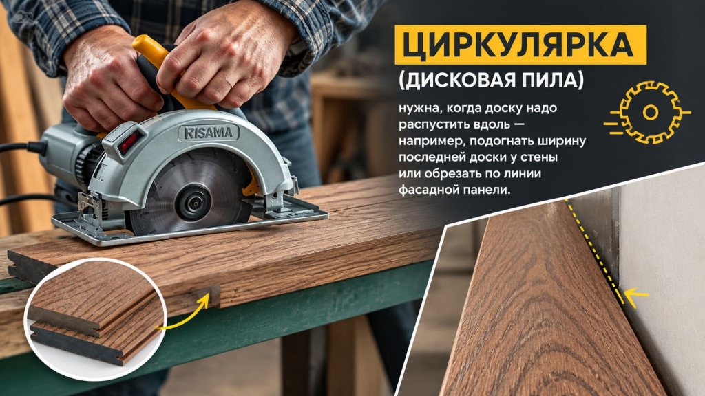 Циркулярная пила — для продольных распилов на месте